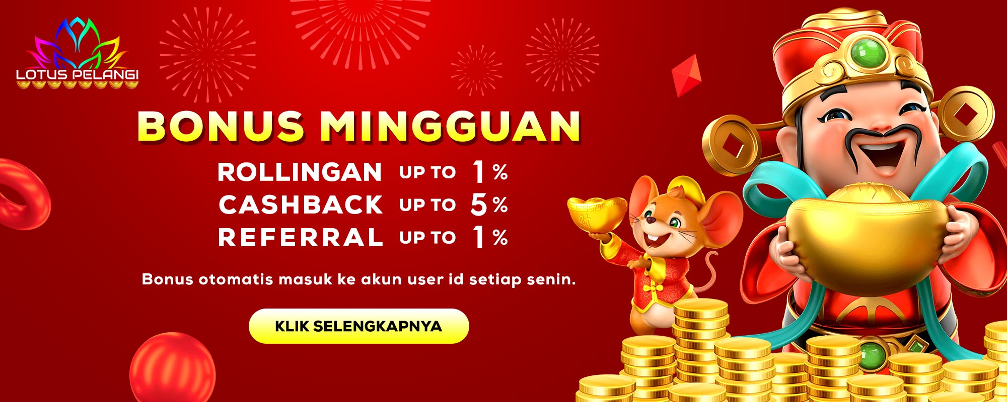 Bonus Mingguan Terbesar Judi Online Terpercaya